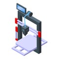 Medical organ printer icon isometric vector. Engineering bioprinting