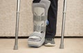 Medical orthopaedic boot with cruches