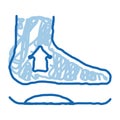 Medical Orthopedic Foot Equipment doodle icon hand drawn illustration