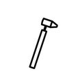 Medical otoscope line icon. Clipart image