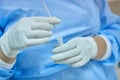 Nurse Mixing COVID-19 Rapid Test Swab Royalty Free Stock Photo