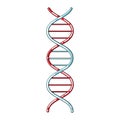 Medical pharmaceutical abstract dna gene helix, icon on white background. Vector illustration Royalty Free Stock Photo