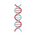 Medical pharmaceutical abstract dna gene helix, simple icon on white background. Vector illustration Royalty Free Stock Photo