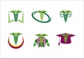 Medical pharmaceutical education vector logo