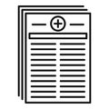 Medical pharmacist papers icon, outline style