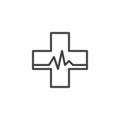 Medical pharmacy line icon