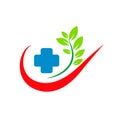 Medical pharmacy logo cross Healthcare logo vector graphic design Royalty Free Stock Photo