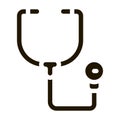medical phonendoscope icon Vector Glyph Illustration