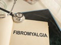 Medical photo shows hand written text fibromyalgia