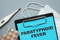 Medical photo shows printed text Paratyphoid fever Royalty Free Stock Photo