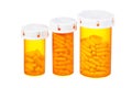 Medical Pill bottles isolated Royalty Free Stock Photo