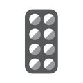 Medical Pill Box Gray Icon On White Background