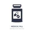 medical pill icon on white background. Simple element illustration from Medical concept Royalty Free Stock Photo