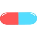 Medical pill. Medicine, pharmacy, hospital set of drugs. Medication, pharmaceutics concept. Vector illustration. Drugs flat icons: