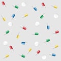 Medical pills background, editable vector illustration