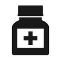 Medical pills bottle vector icon Royalty Free Stock Photo