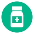 Medical pills bottle vector icon