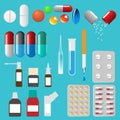 Medical pills capsules and other Royalty Free Stock Photo