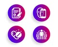 Medical pills, Face biometrics and Copywriting icons set. Group sign. Vector