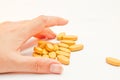 Medical pills tablets capsules caplets Royalty Free Stock Photo