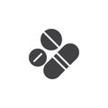 Medical pills vector icon Royalty Free Stock Photo