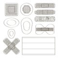 Medical plasters of various shape