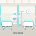 Medical post operating recovery ward poster