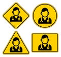 Medical Professional Warning Signs in Various Shapes and Designs Royalty Free Stock Photo