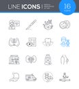 Medical professions - line design style icons set Royalty Free Stock Photo