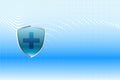 Medical protection shield health care background design