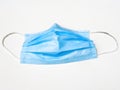 Medical Protective Blue Surgical Mask On White Background