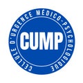 Medical and psychological emergency units symbol icon called CUMP in French language