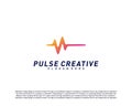 Medical Pulse or Wave logo design concept.Health Pulse logo template vector. Icon Symbol Royalty Free Stock Photo