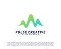Medical Pulse or Wave logo design concept.Health Pulse logo template vector. Icon Symbol Royalty Free Stock Photo