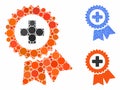 Medical Quality Seal Mosaic Icon of Circles
