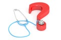Medical question concept, 3D rendering Royalty Free Stock Photo