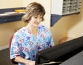 Medical Receptionist Working Royalty Free Stock Photo