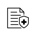 Medical record icon flat vector template design trendy Royalty Free Stock Photo