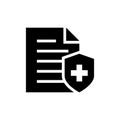 Medical record icon flat vector template design trendy Royalty Free Stock Photo