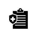 Medical record icon flat vector template design trendy Royalty Free Stock Photo