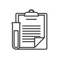 Medical Records Blood Vial Outline Flat Icon