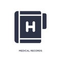 medical records icon on white background. Simple element illustration from medical concept Royalty Free Stock Photo