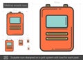 Medical records line icon.