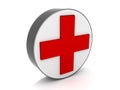 Medical red cross sign