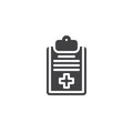 Medical Report document vector icon Royalty Free Stock Photo