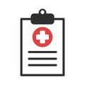 Medical report icon vector basic RGB Royalty Free Stock Photo