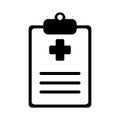 Medical report icon vector basic RGB Royalty Free Stock Photo