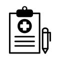 Medical report icon vector basic RGB Royalty Free Stock Photo