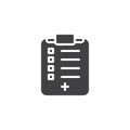 Medical report icon vector