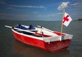 Medical rescue boat float on Lake Balaton, Hungary